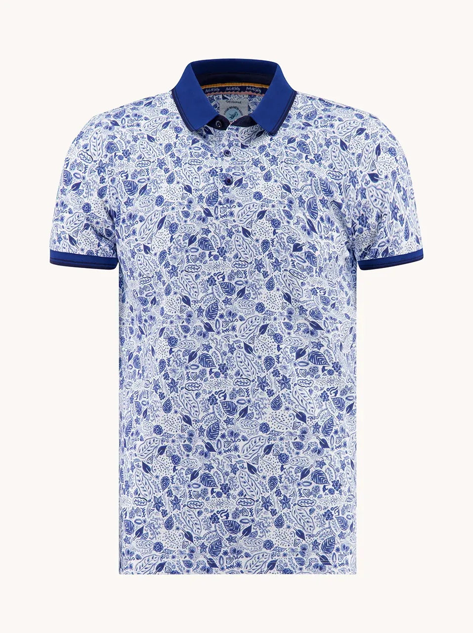 A fish named Fred Polo flower lines Blauw 33.305