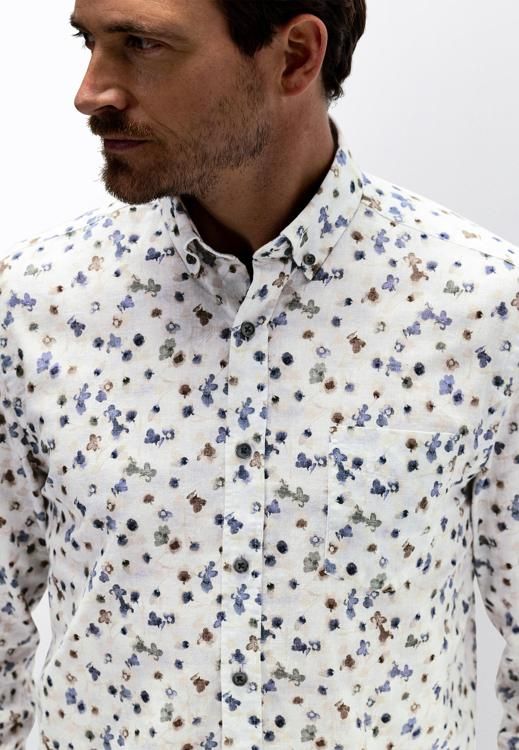 State of Art Shirt LS Print Popli kit:marine 21416014