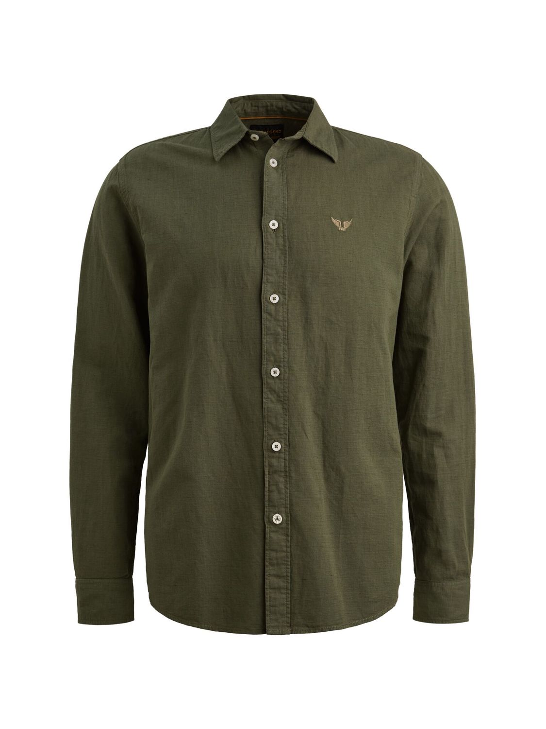 PME Legend LONG SLEEVE SHIRT Ctn Linen garmen Thyme PSI2603243
