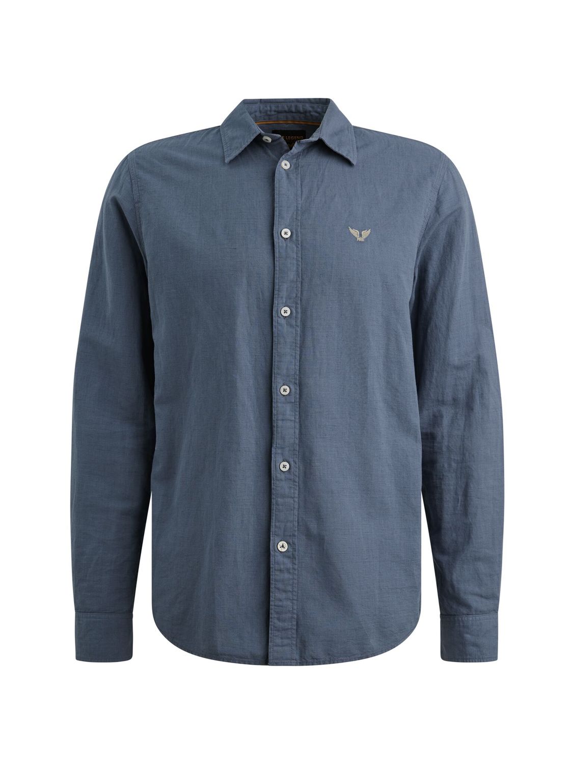 PME Legend LONG SLEEVE SHIRT Ctn Linen garmen Bijou Blue PSI2603243