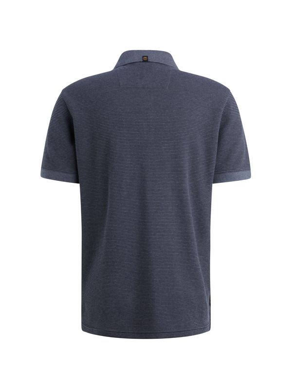 PME Legend Short sleeve polo 2 tone textured Graphite PPSS2603862