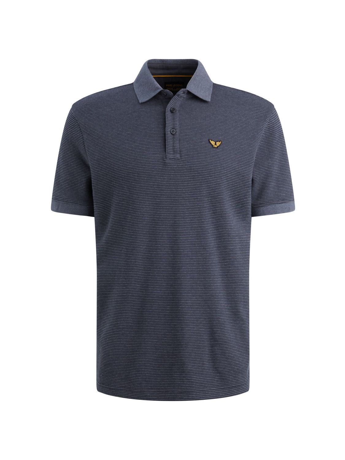 PME Legend Short sleeve polo 2 tone textured Graphite PPSS2603862