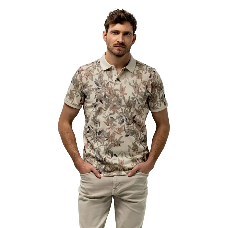 State of Art Poloshirt Piqu? SS P wit:koraal 46416433