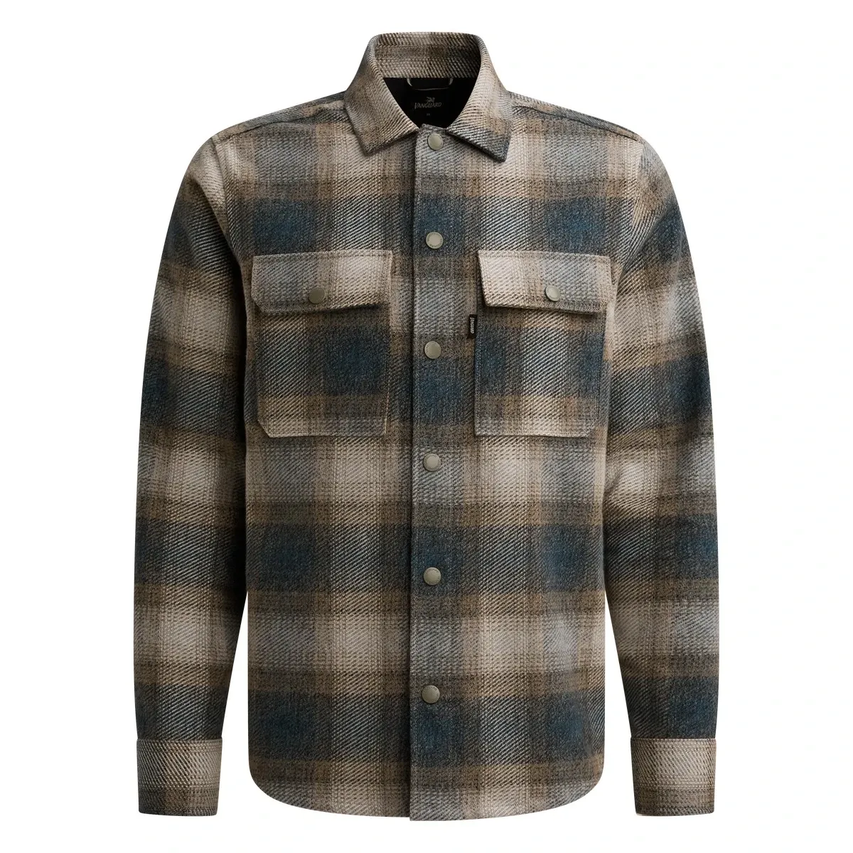 Vanguard Long sleeve shirt Check Brushed Mo China Blue VSI2608212