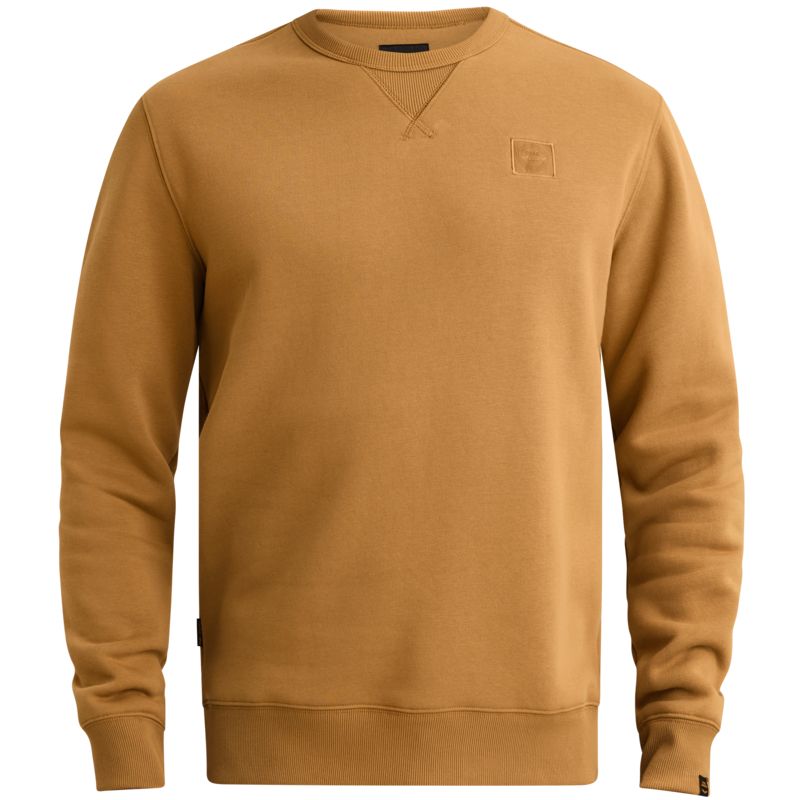 PME Legend Crewneck soft fleece sweat Golden Brown PSW2608453