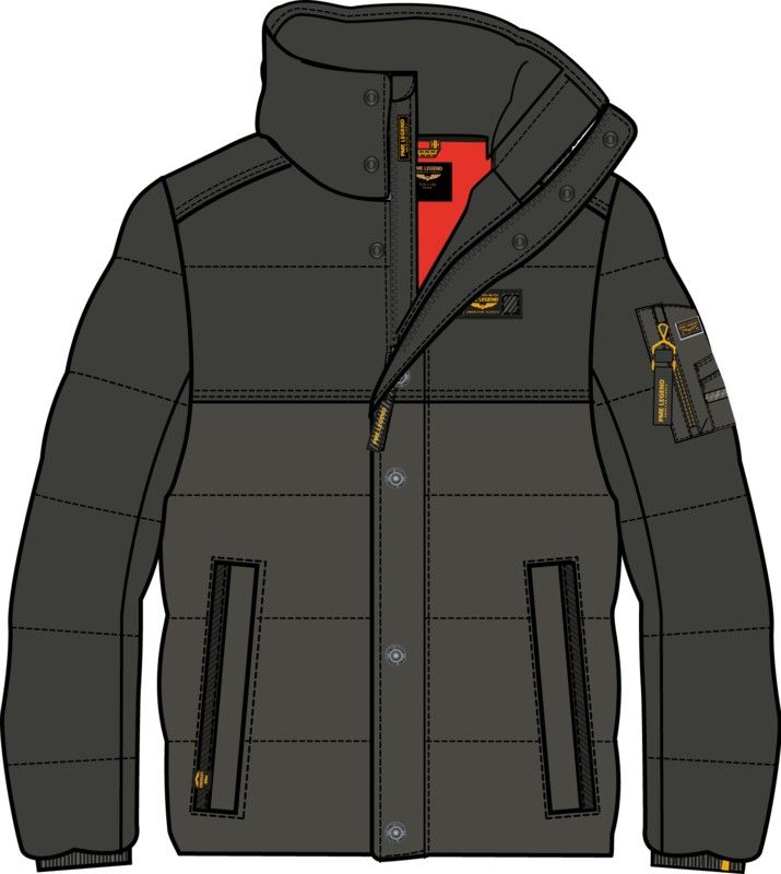 PME Legend Semi long jacket GOBBLER Mix fabri Beluga PJA2609120
