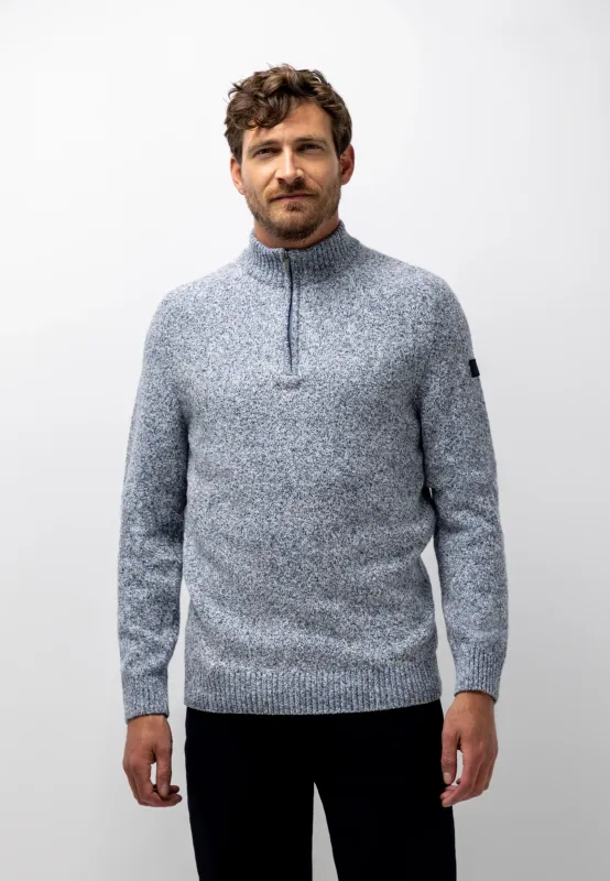 State of Art Pullover Sportzip Fa grijsblauw:donkerblauw 13526108