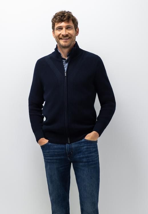 State of Art Cardigan Plain - GOT donkerblauw:uni 16126064