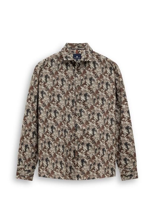State of Art Shirt LS Print Twill oud roze:Grint 21426235
