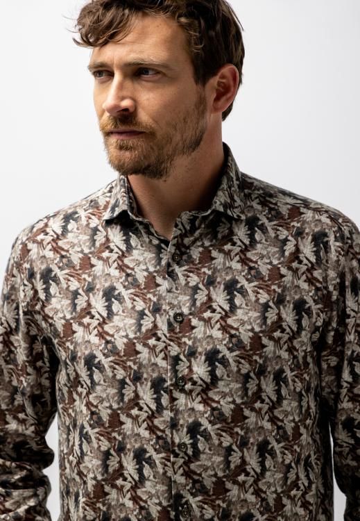 State of Art Shirt LS Print Twill oud roze:Grint 21426235