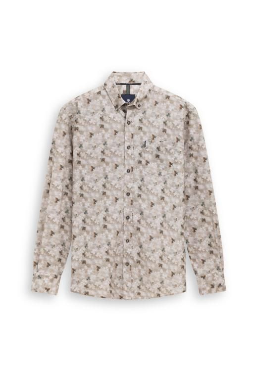 State of Art Shirt LS Print Fine lichtgrijs:oud roze 21426254