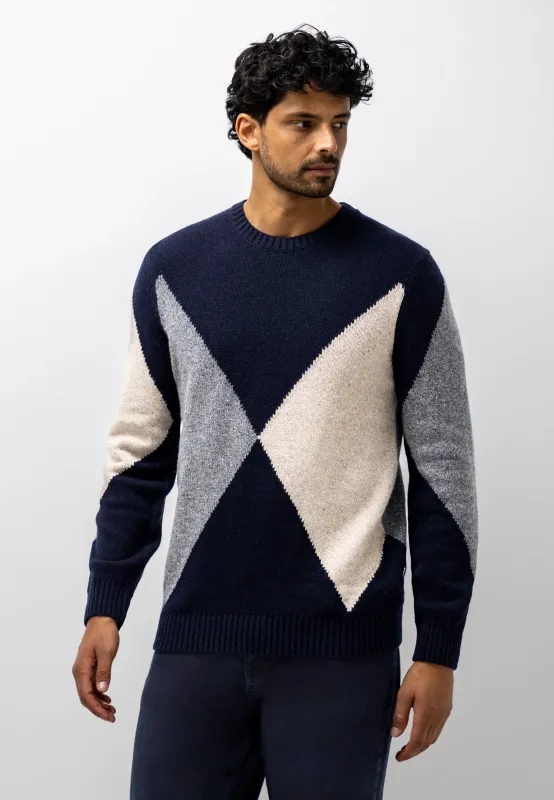 State of Art Pullover Crew-Neck J donkerblauw:Grint 11426088