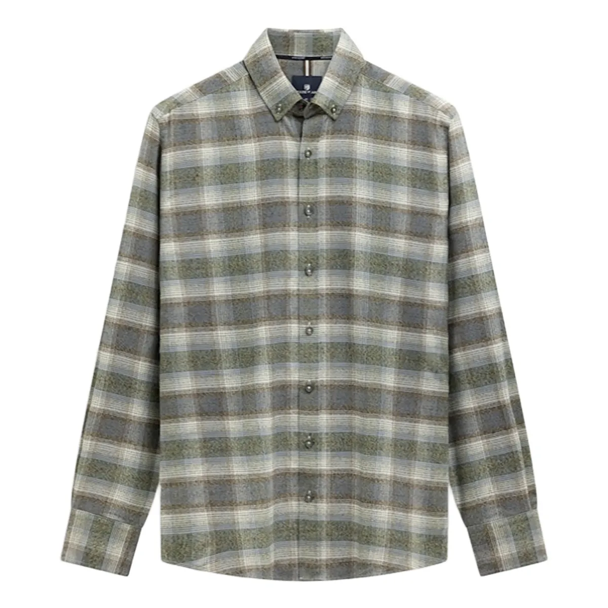 State of Art Shirt LS Checked Y/D donkerbruin:mosgroen 21526276