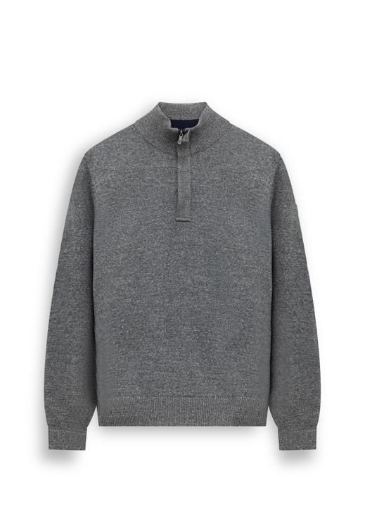 State of Art Pullover Sportzip Pl donkerbruin:Grint 13126077