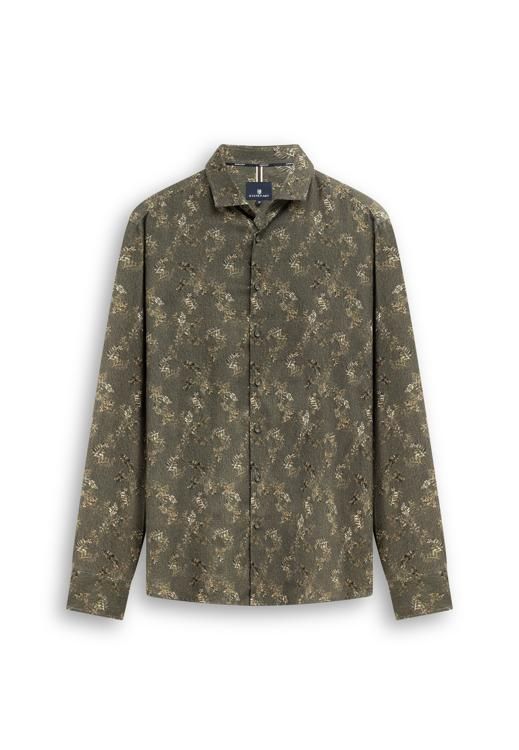 State of Art Shirt LS Print Twill donkerbruin:cognac 21426230