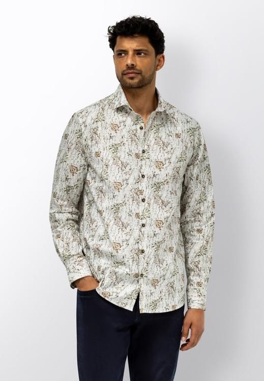 State of Art Shirt LS Print Fishb kit:mosgroen 21426237