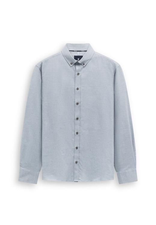 State of Art Shirt LS Plain Twill grijsblauw:wit 21126210