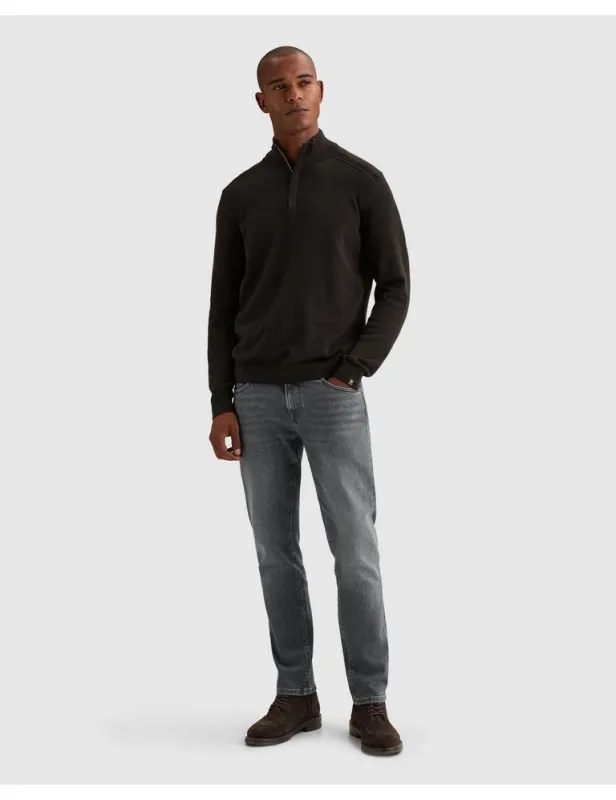 Vanguard Half zip collar cotton mouline Black Beauty VKW2609328