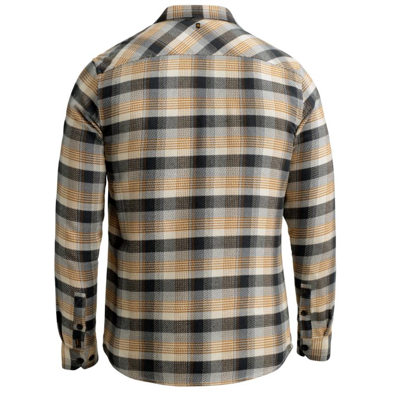 PME Legend Long sleeve shirt yarn dye check Golden Brown PSI2608216
