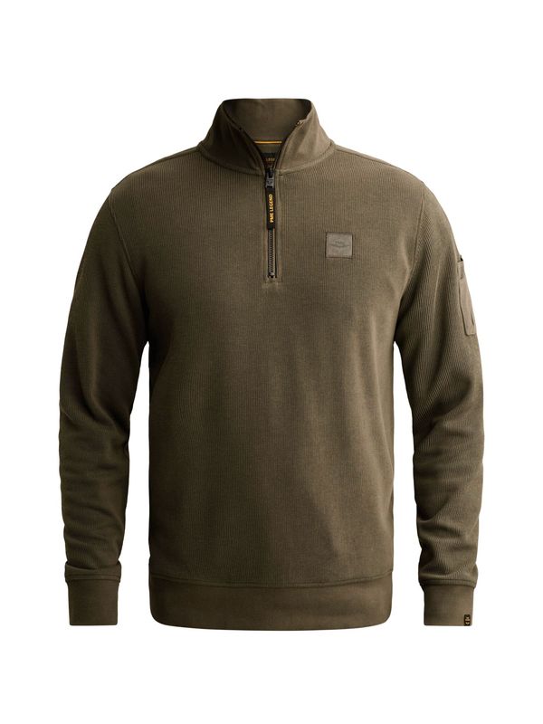 PME Legend Half zip collar flat knit look Beluga PSW2609457