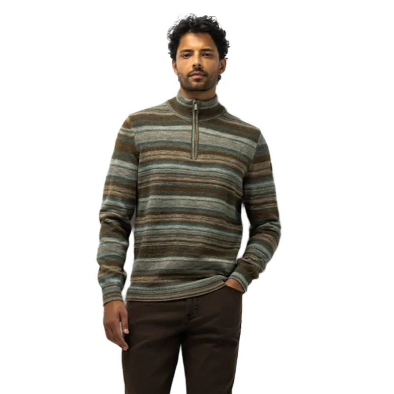 State of Art Pullover Sportzip St azuurblauw:bladgroen 13226081