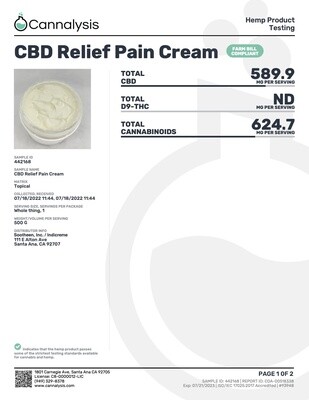 IndiCreme CBD - 4 oz Container