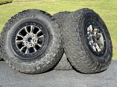 2023 Set of 5 Wheels 17&quot; Jeep Rubicon 392 Beadlock Bronze rims Gladiator JL 5x127 JK M/T Tires