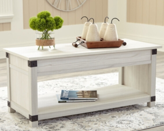 Bayflynn Whitewash Lift-Top Coffee Table