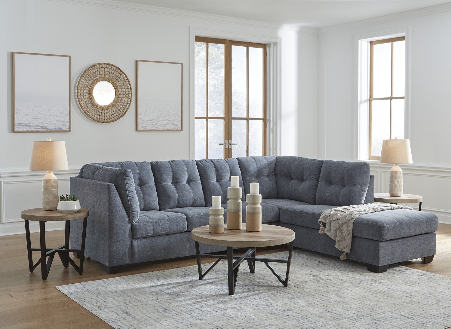 Marleton Gray 2-Piece Sectional with Chaise (Special Order)