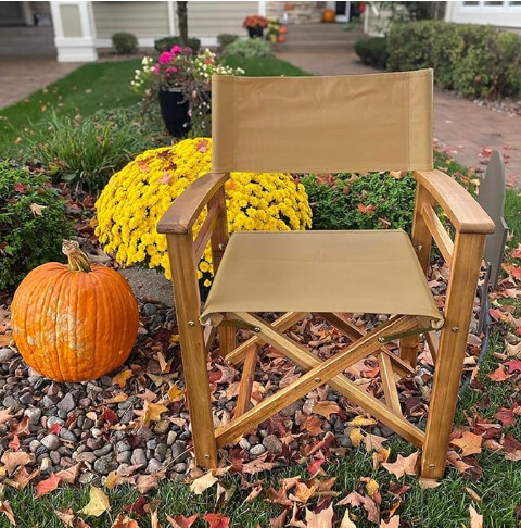 PW Acacia Wood Folding Director's Chair PW Acacia Wood Folding Director's Chair