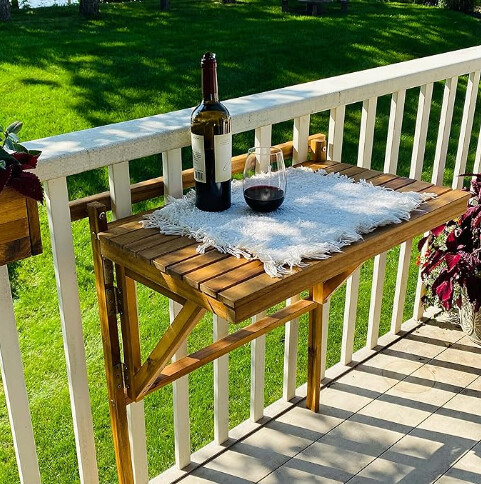 PW Space Saver Folding Balcony Table