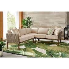 Oakshire 3-Piece Outdoor Patio Sectional Sofa