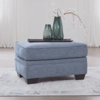 Carissa Manor Ottoman -Denim
