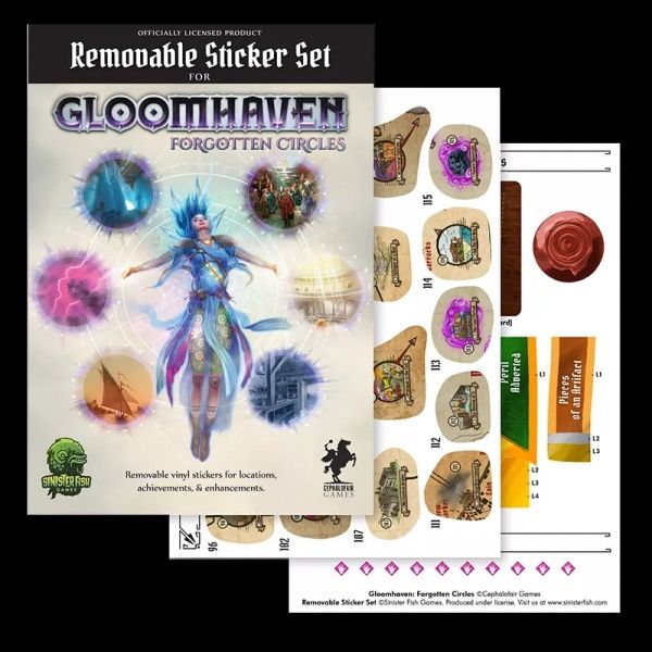 Gloomhaven Forgotten Circles Removable Sticker Set