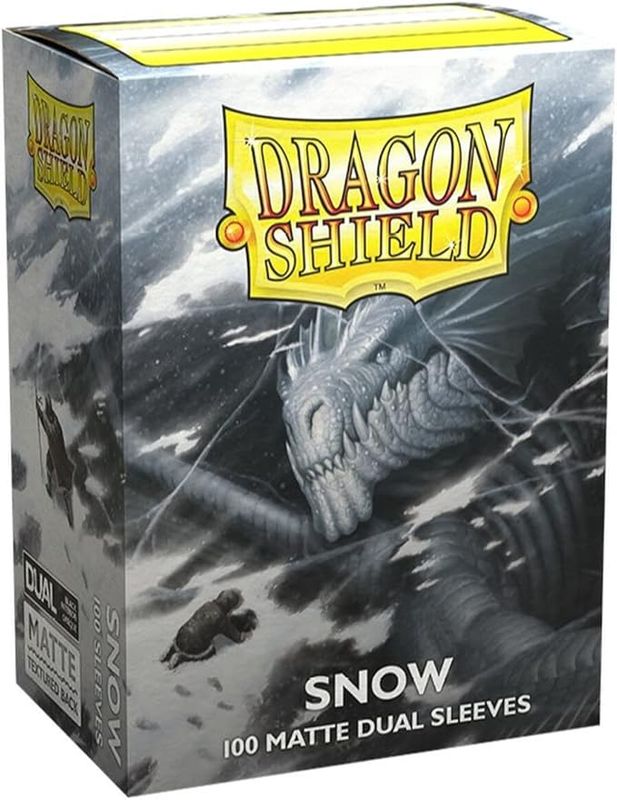 Dragon Shield Sleeves: Standard DUAL- Matte Snow 'Nirin' (100 ct.)