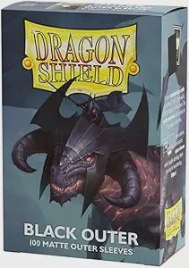 Dragon Shield Sleeves: Standard- Matte Outer Sleeves - Black (100 ct.)