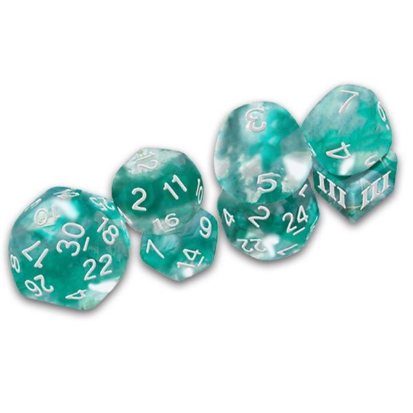 7-Die Funky DCC Set Thracian: Azure Swirl