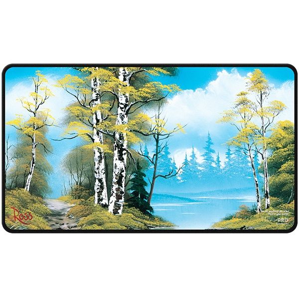 Playmat: Black Stitched- Bob Ross Lakeside Path