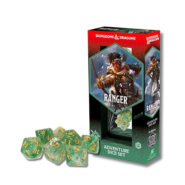 D&amp;D Adventure Dice, Colour: Ranger: White, Green