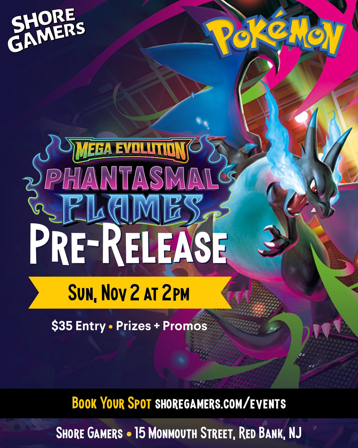 Pokémon Pre-Release - Mega Evolution—Phantasmal Flames