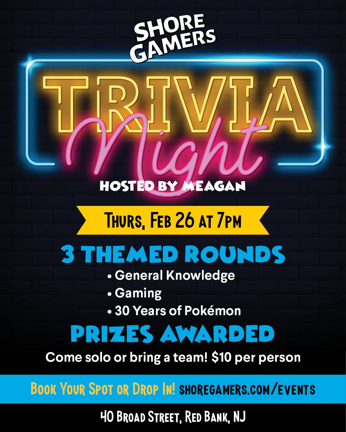 Trivia Night at Shore Gamers