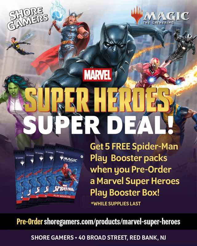 Magic: The Gathering - Marvel Super Heroes Play Booster Display