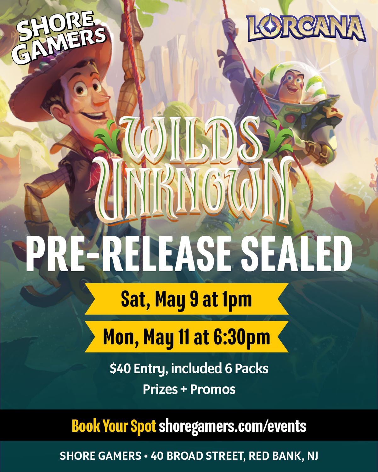 Lorcana Pre-Release - Wilds Unknown- Sealed