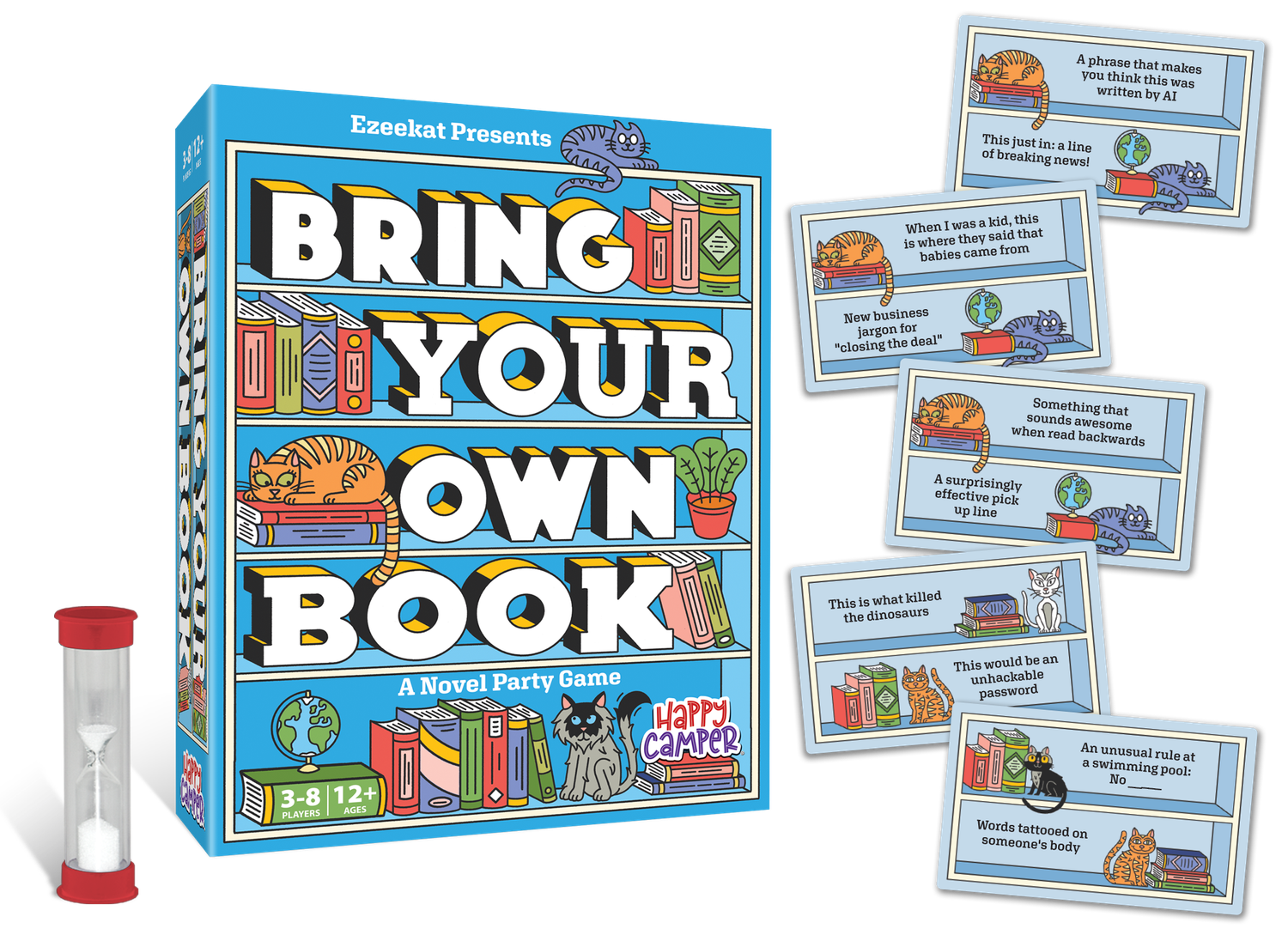 Happy Camper - Bring Your Own Book - A Novel Party Game - Bookish Gift