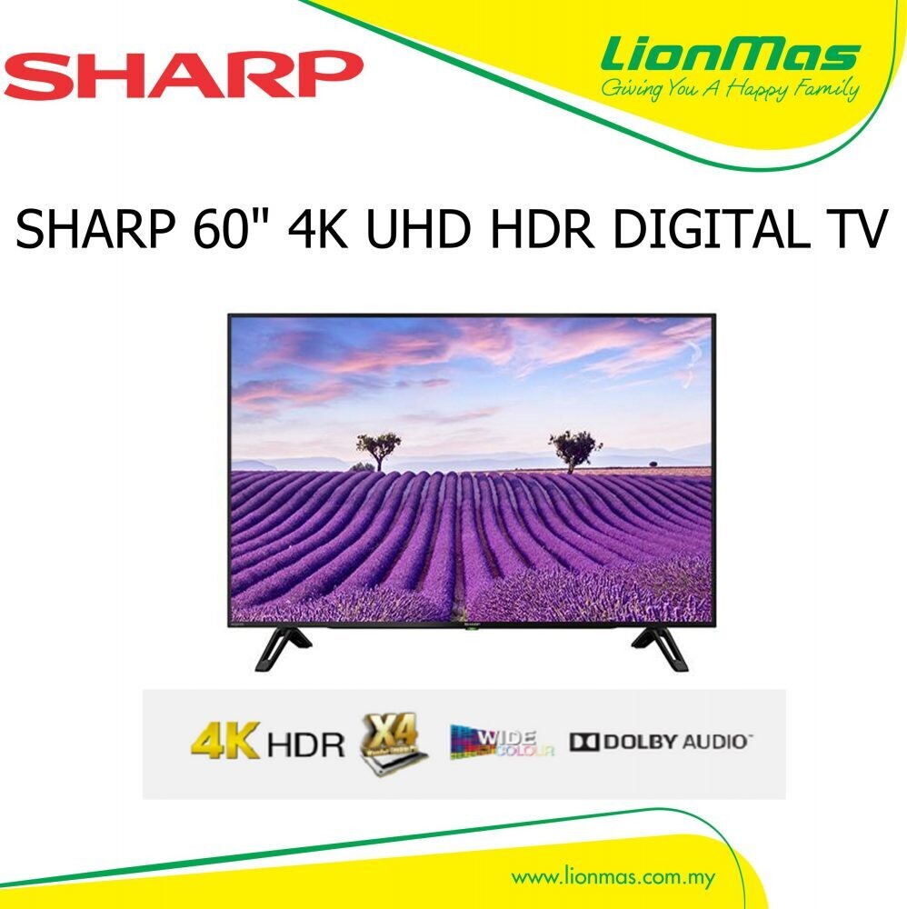 SHARP 60" 4K HDR UHD LED TV 4TC60CH1X