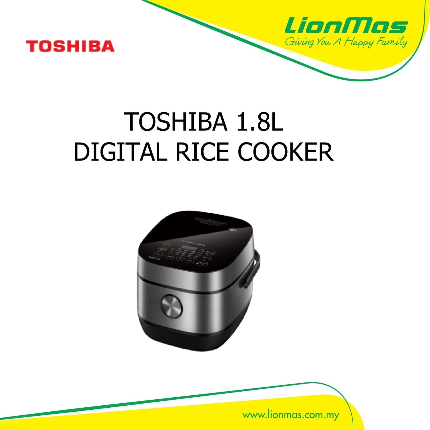 TOSHIBA 1.8L IH DIGITAL LOW SUGAR RICE COOKER RC-18ISPMY