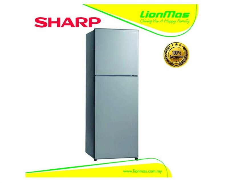 SHARP 320L 2 DOOR FRIDGE SJ325MSS