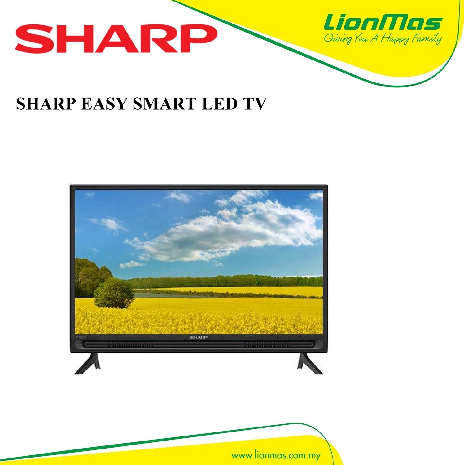 SHARP 32" HD READY EASY SMART LED TV 2TC32DF1X