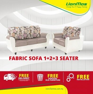 Vintage Floral Fabric Sofa 1+2+3 Seater -DISPLAY SET