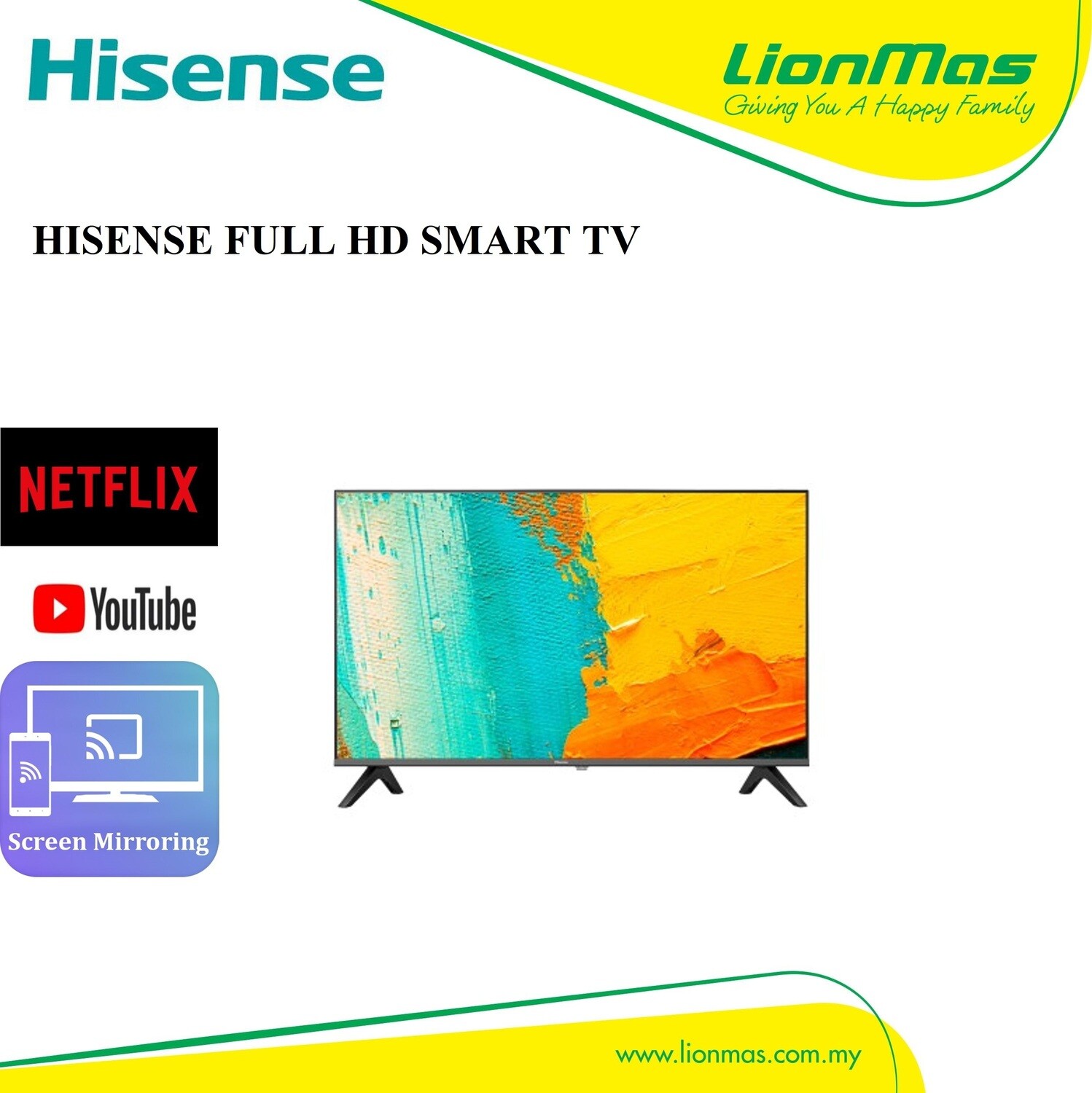 HISENSE 43" FHD SMART TV 43A4000H